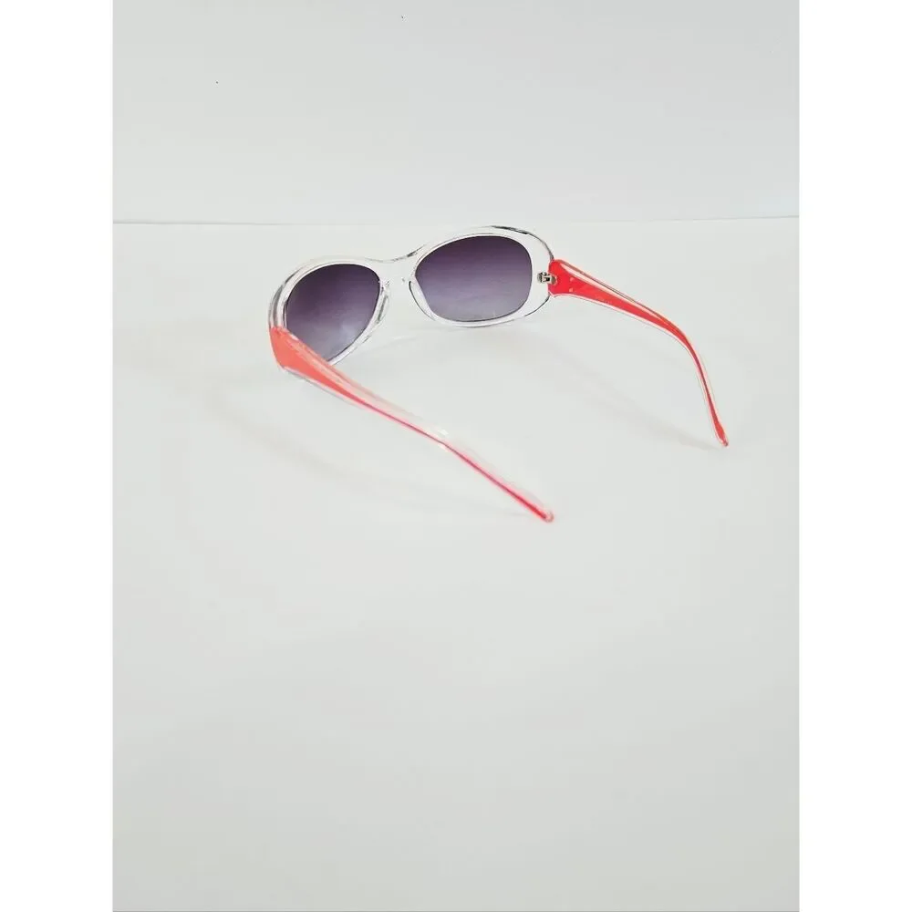 Vintage Dolce & Gabbana Wayfarer Red Large Gradient Frame Smoke Lens Sunglasses